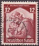Germany 1935 Personajes 12 Pfennig Rojo Scott 450